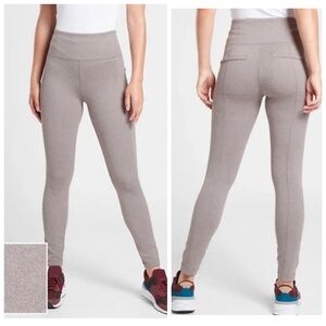Athleta Delancey Herringbone Tight Asphalt/Bright white size S
